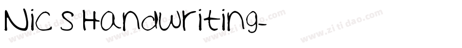 Nic s Handwriting字体转换
